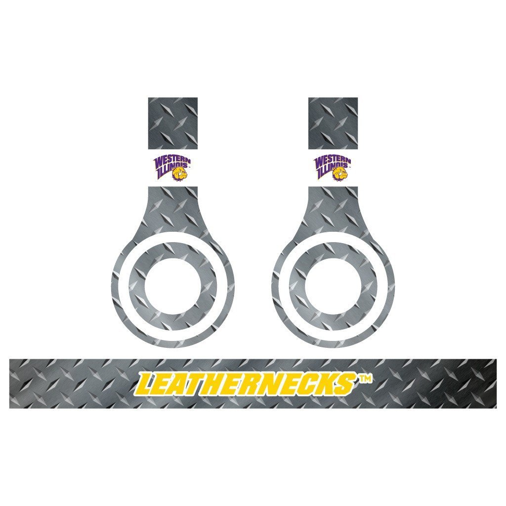 Western Illinois Skins for Beats Solo HD Headphones Set of 3 Metal - FREE SHIPPING
