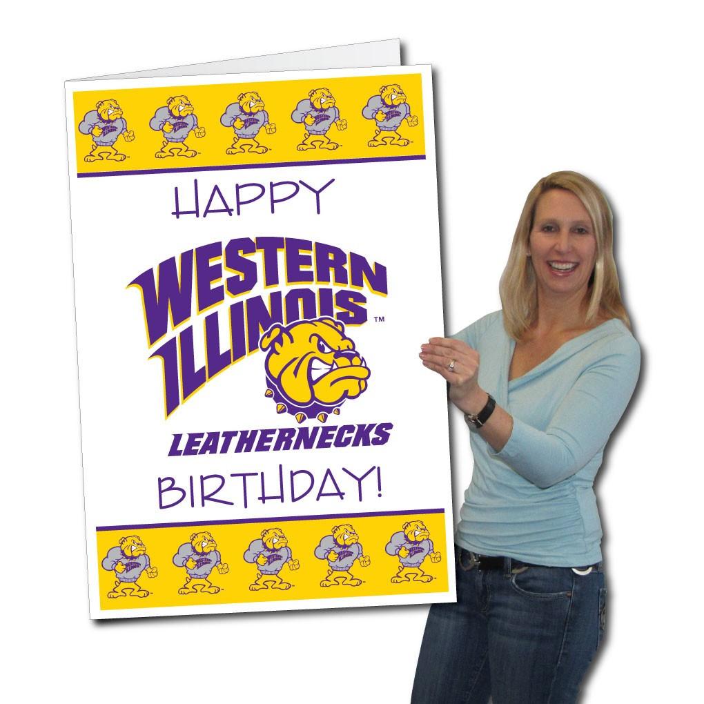 Western Illinois University 2'x3' Giant Birthday Greeting Card