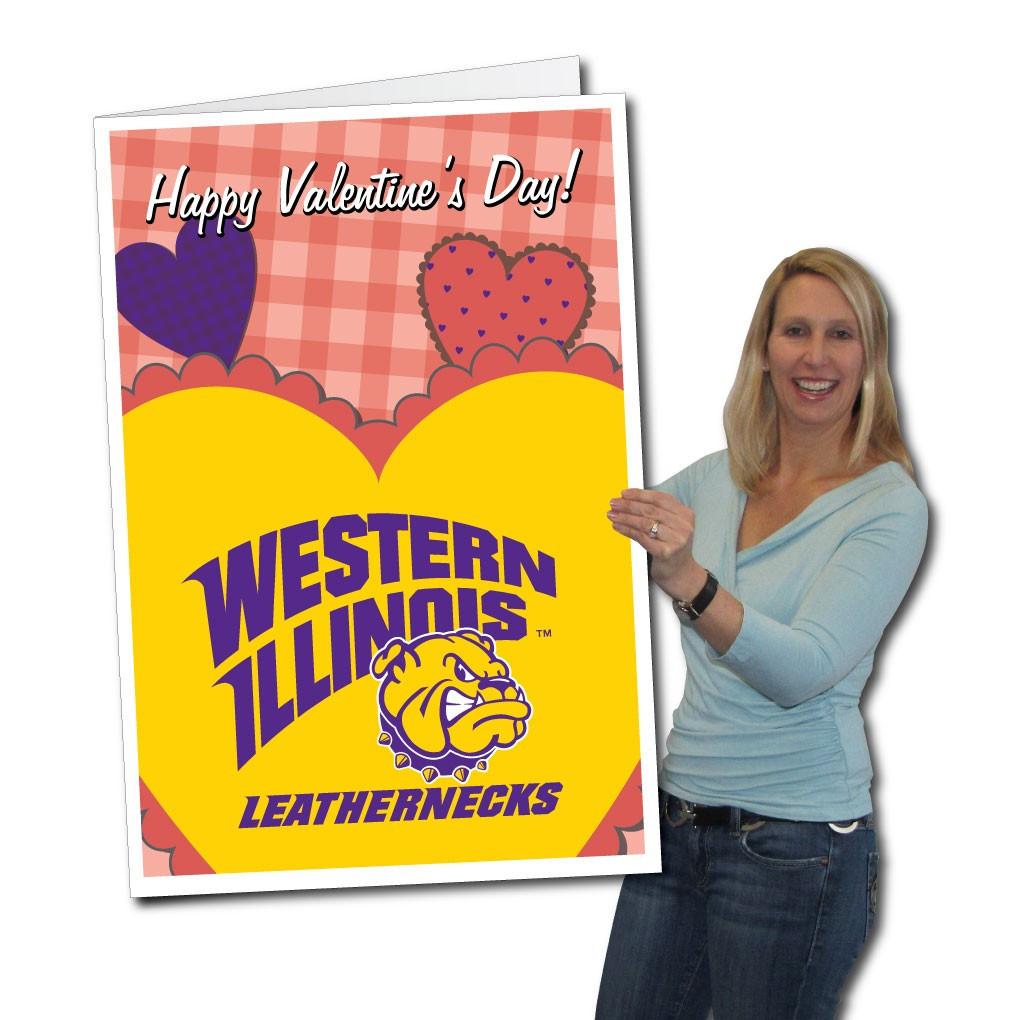 Western Illinois University 2'x3' Huge Valentine's Day Card
