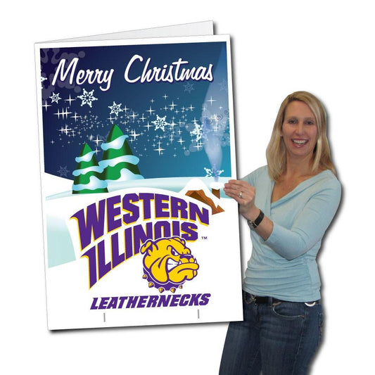 Western Illinois University 2'x3' Giant Christmas Greeting Card