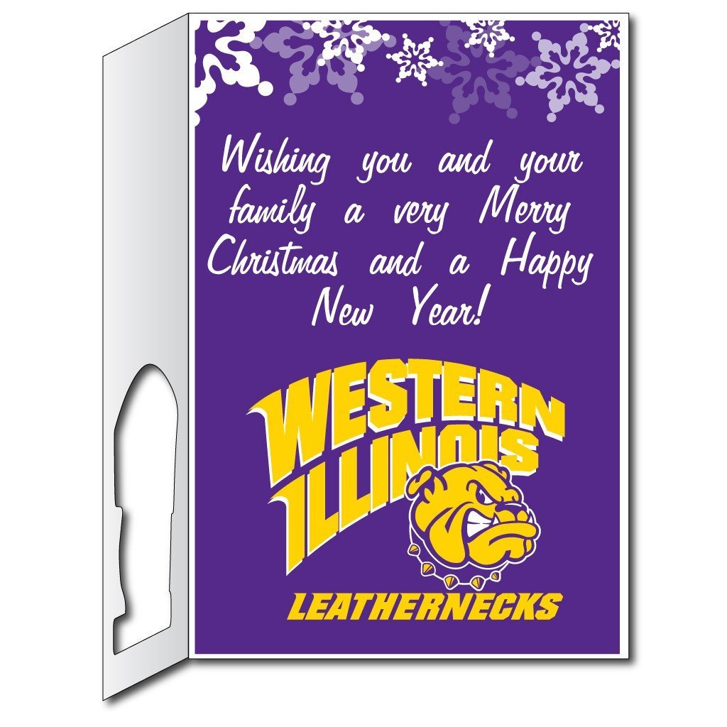 Western Illinois University 2'x3' Giant Christmas Greeting Card