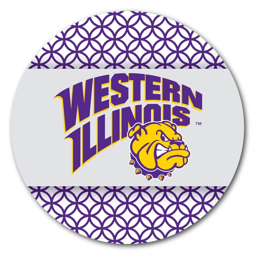 Western Illinois University Patterned Coaster Set of 4 - FREE SHIPPING