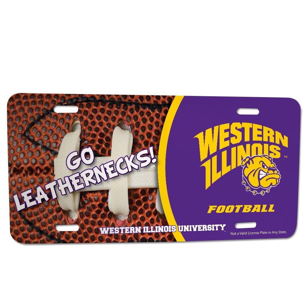 Western Illinois University - License Plate - Football Design