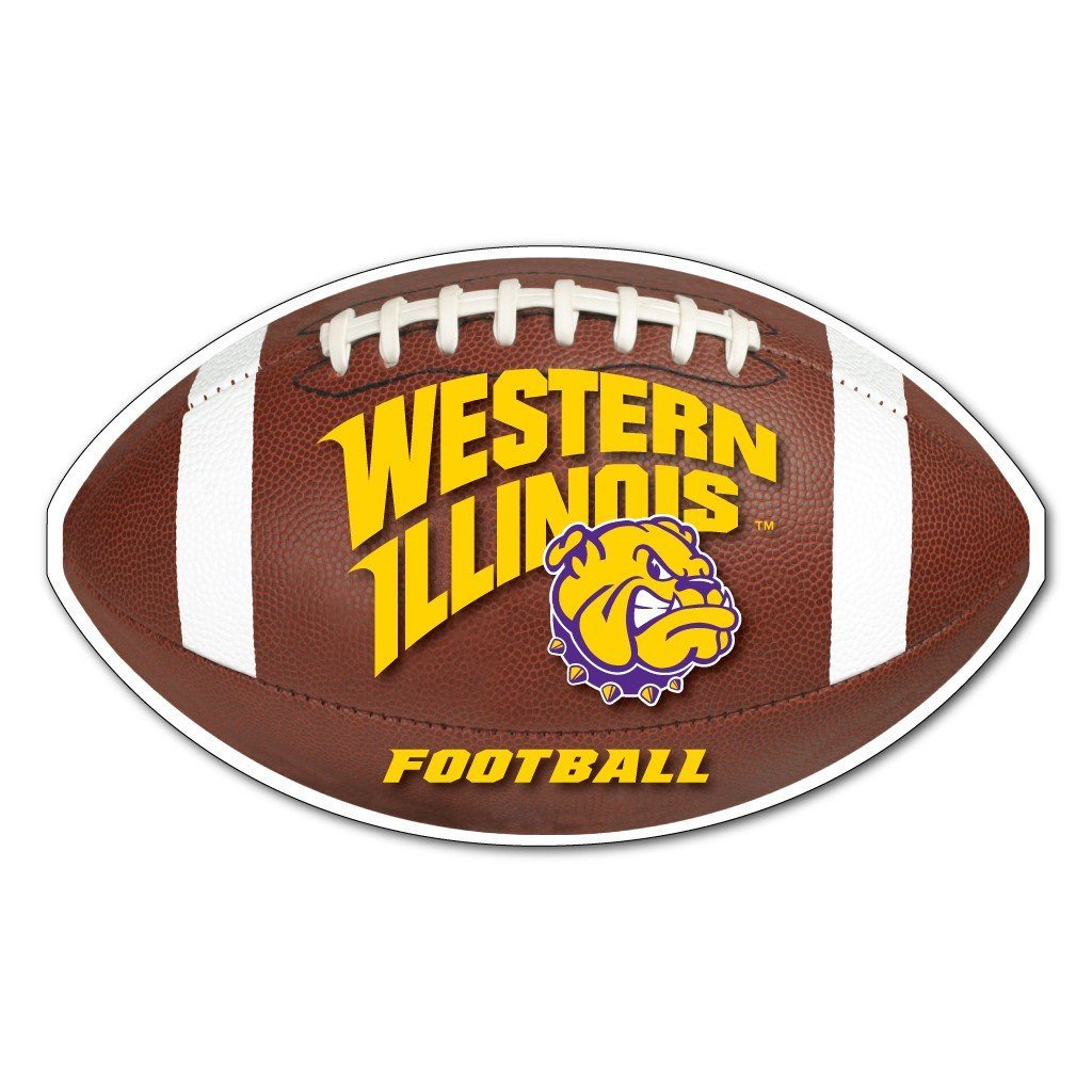 Western Illinois “ Football Shaped Magnet