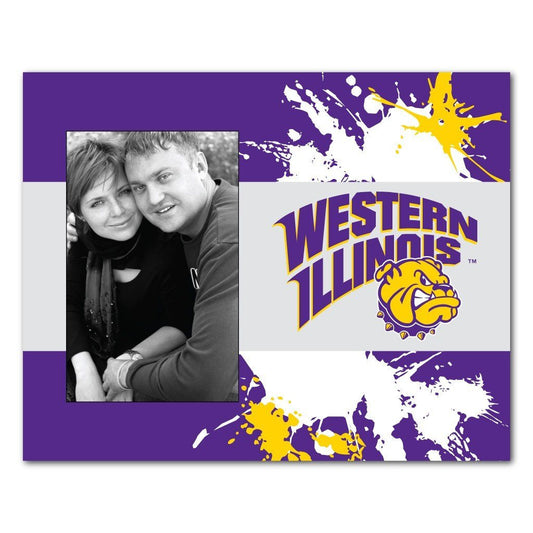 Western Illinois University Picture Frame “ Paint Splatter Design
