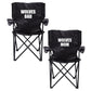 Wolves Parents Black Folding Camping Chair Set of 2