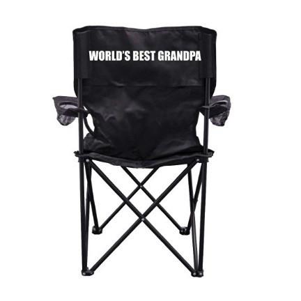 World's Best Grandpa Camping Chair with Carry Bag