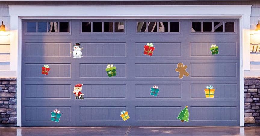 christmas garage door magnet