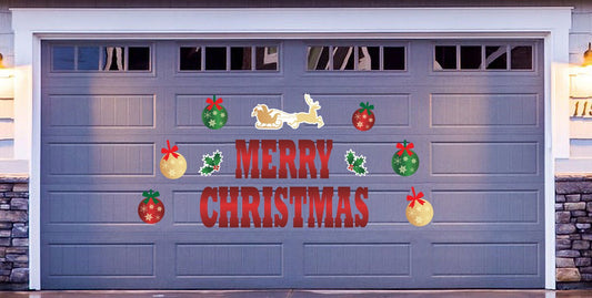 merry christmas garage door magnet