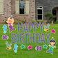 Birthday Yard Letters - Mermaid Yard Decoration with Faux Glitter - FREE SHIPPING