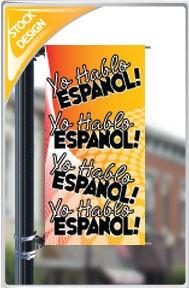 18"x36" Yo Hablo Espanol Pole Banner FREE SHIPPING