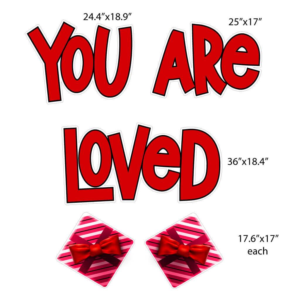 You Are Loved Valentine's Day Yard Decoration 13 pc Set (19972)