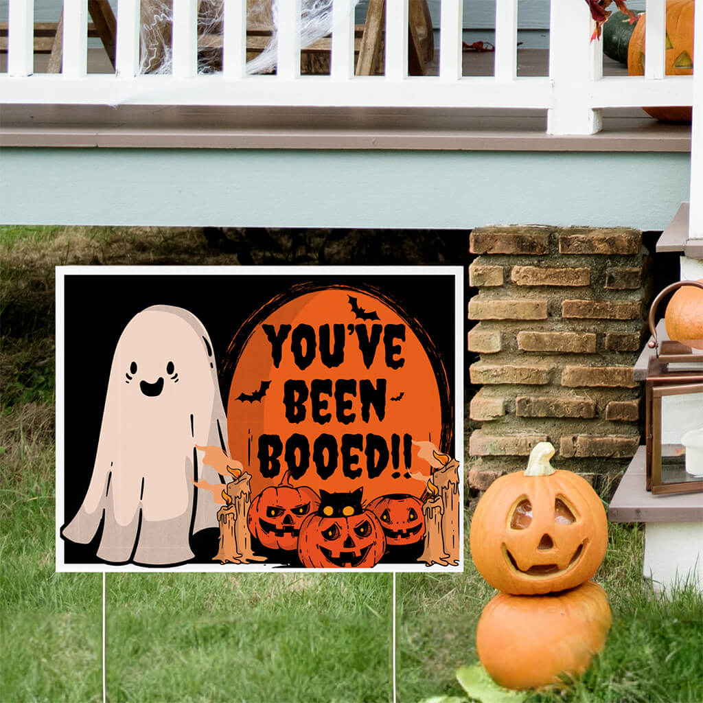 You've Been Booed Halloween Yard Sign Set of 2 with Stakes