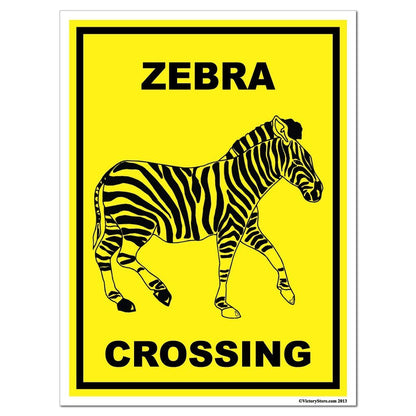 Zebra Crossing Sign or Sticker