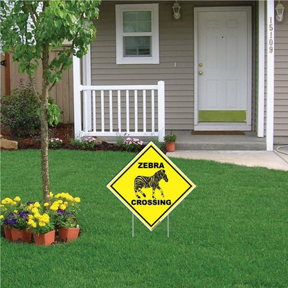 Zebra Crossing Sign or Sticker