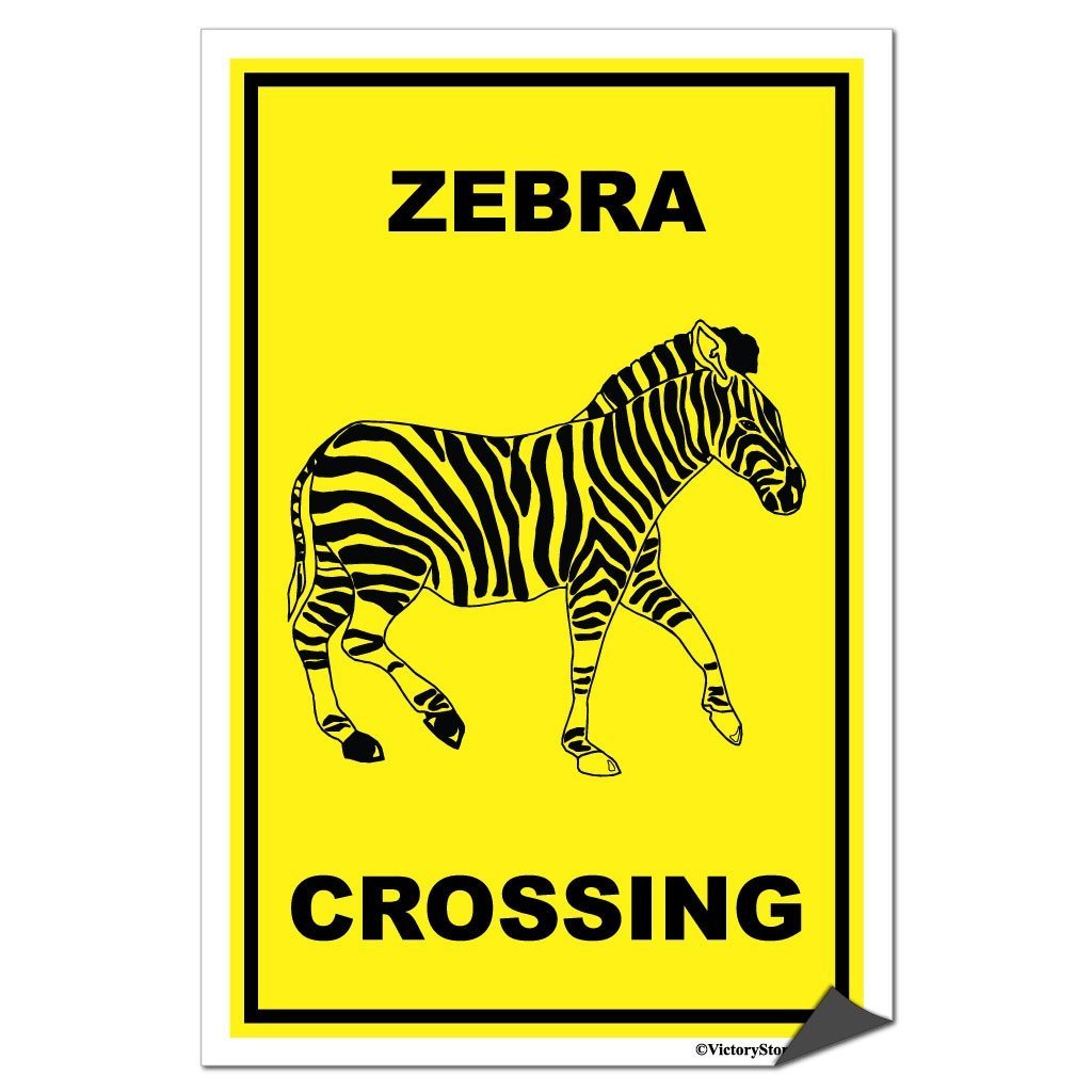 Zebra Crossing Sign or Sticker