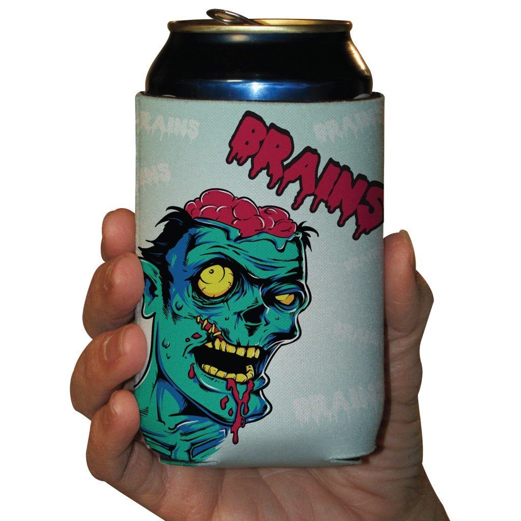 Zombie Brains Halloween Can Cooler Set of 6 - FREE SHIPPING