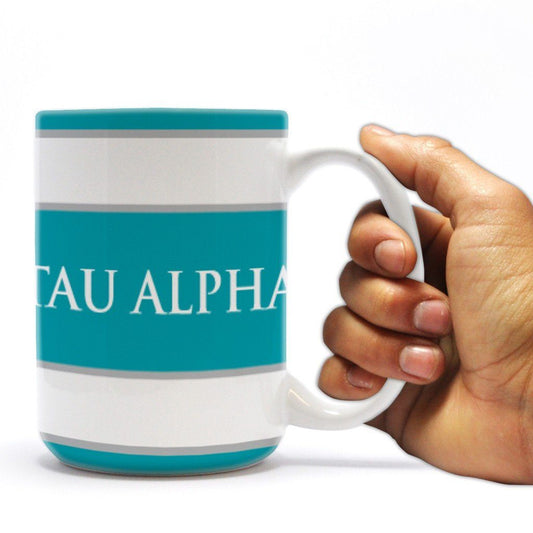 Zeta Tau Alpha 15oz Coffee Mug Coat of Arms with Three Stripes